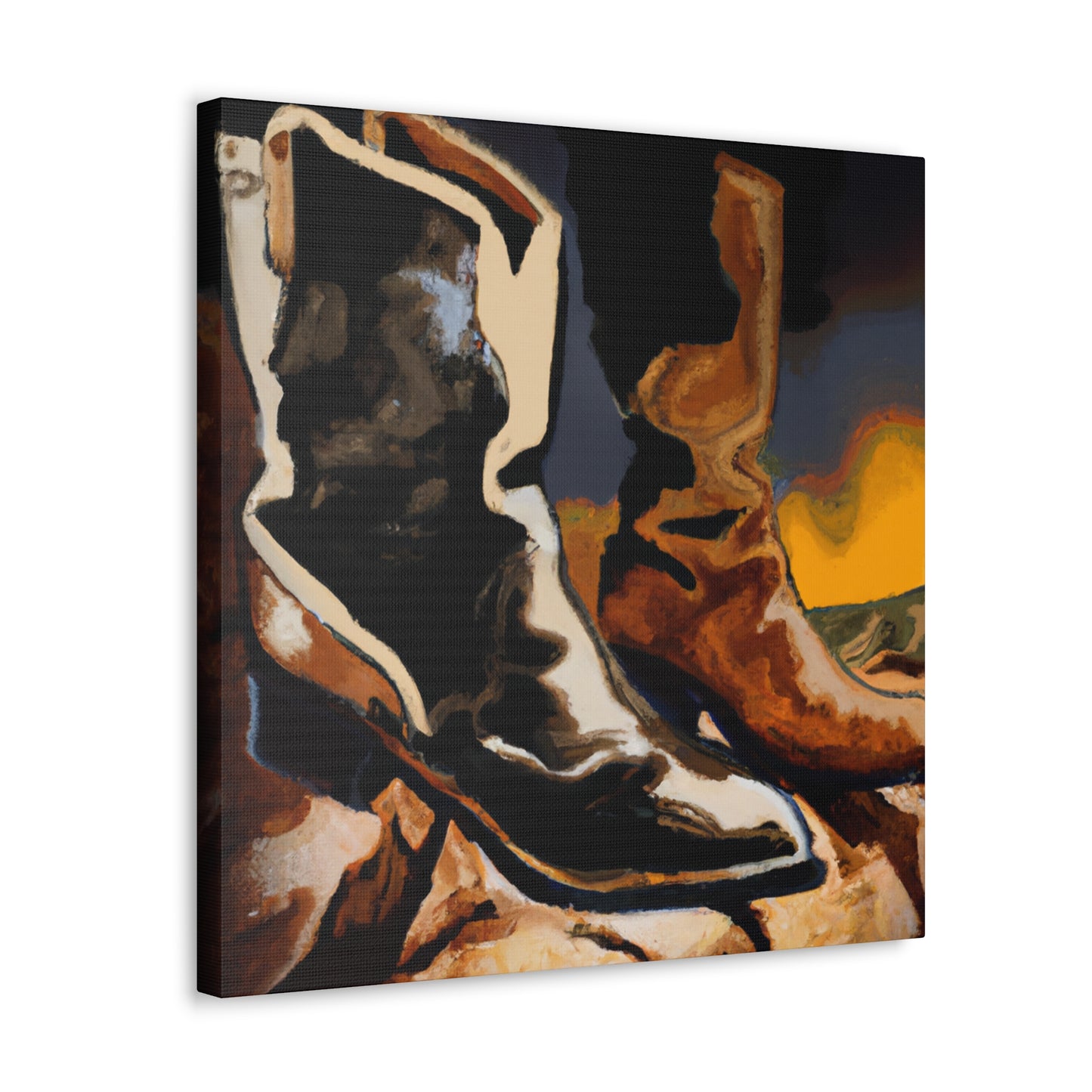 Old Boot Landscape - Canvas