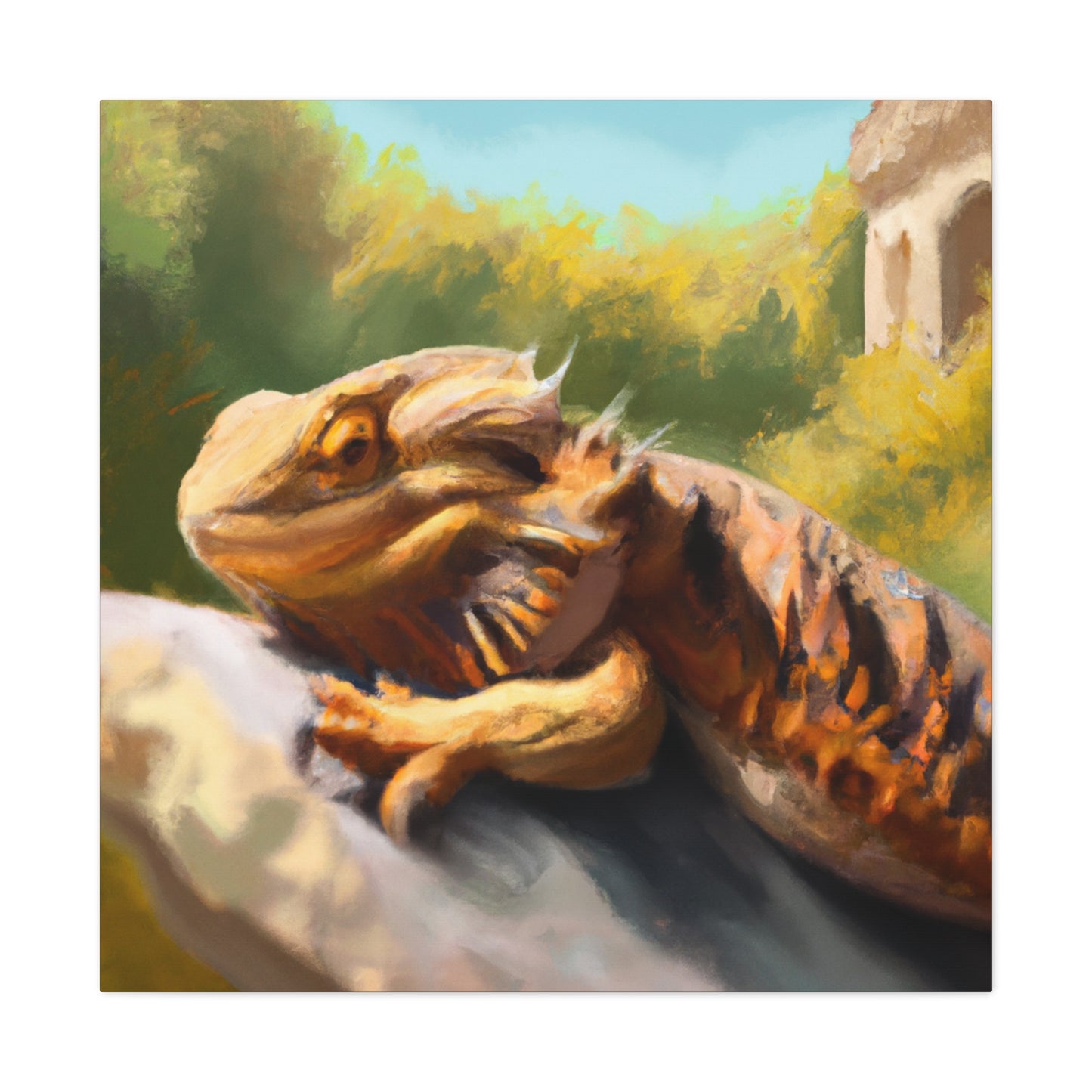 "Bearded Dragon Harmony" - Canvas