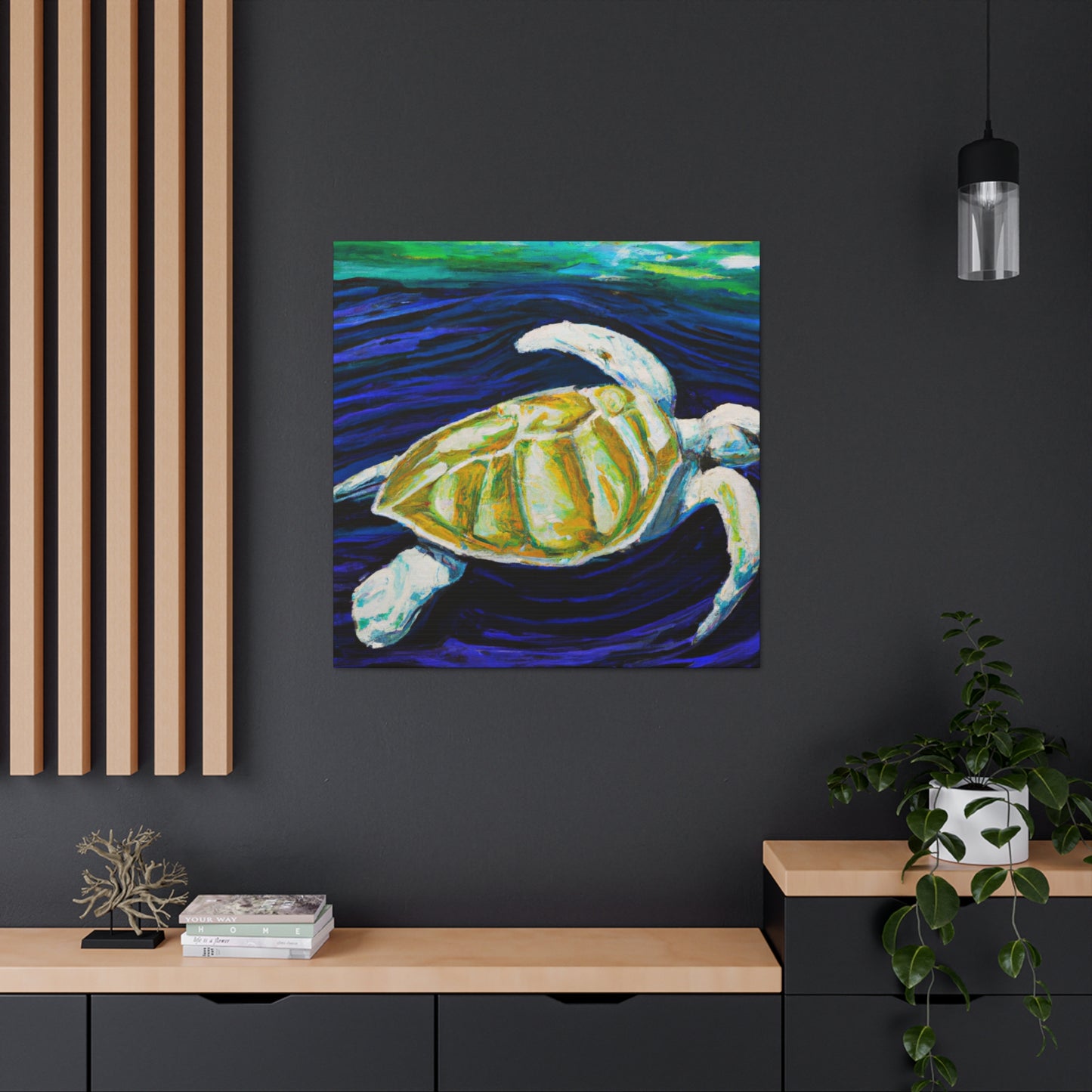 "Sea Turtle Dreamscape" - Canvas