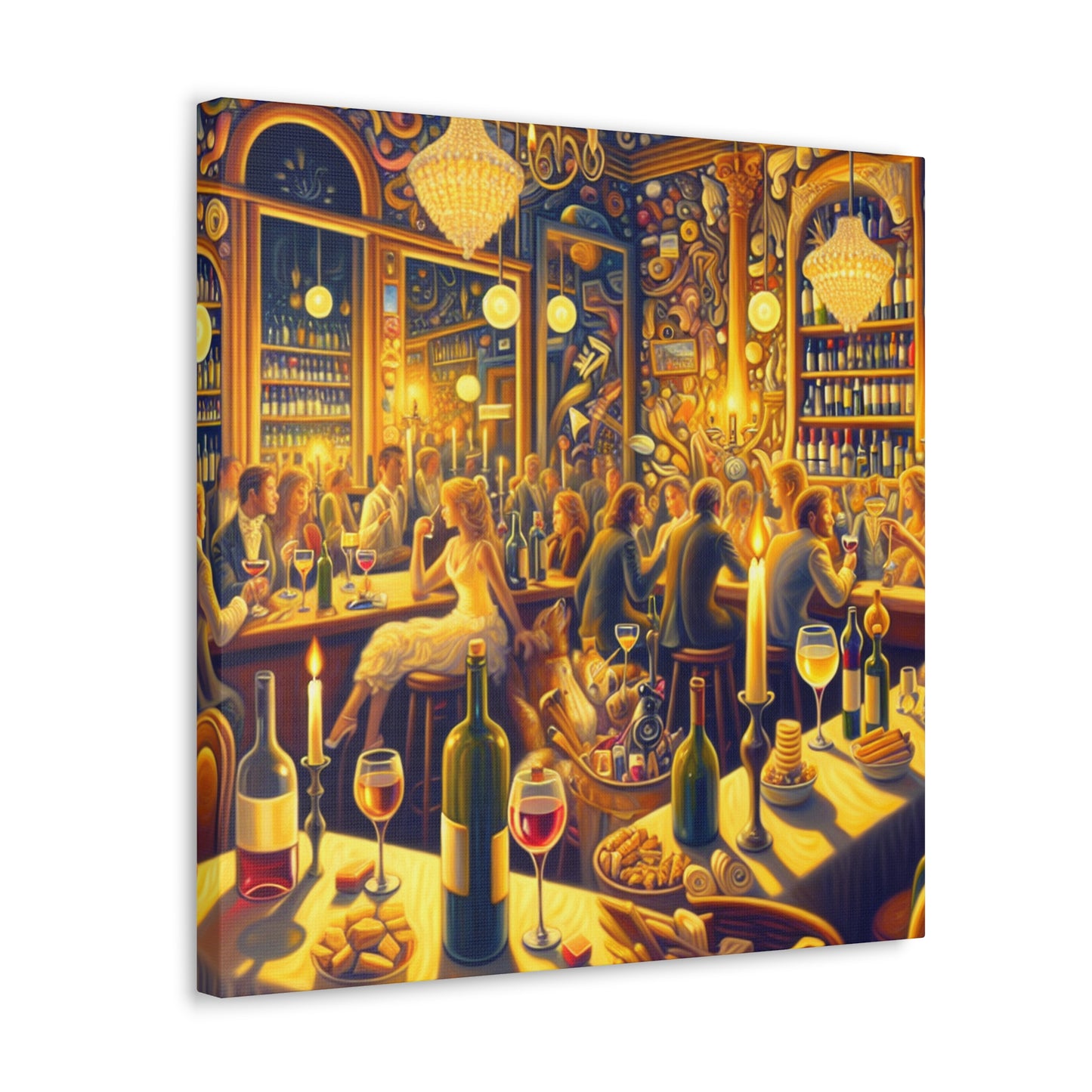 "Bacchanalian Bliss: Rococo Revelry" - Canvas