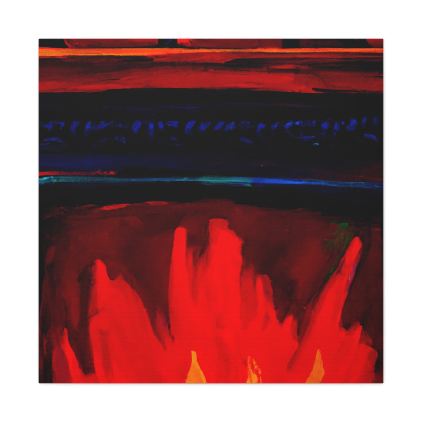 "Flames of Home Fires" - Canvas