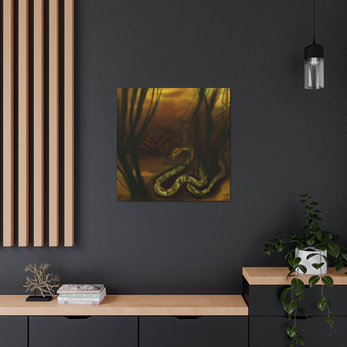 Pythonic Dreamscape Painting - Canvas