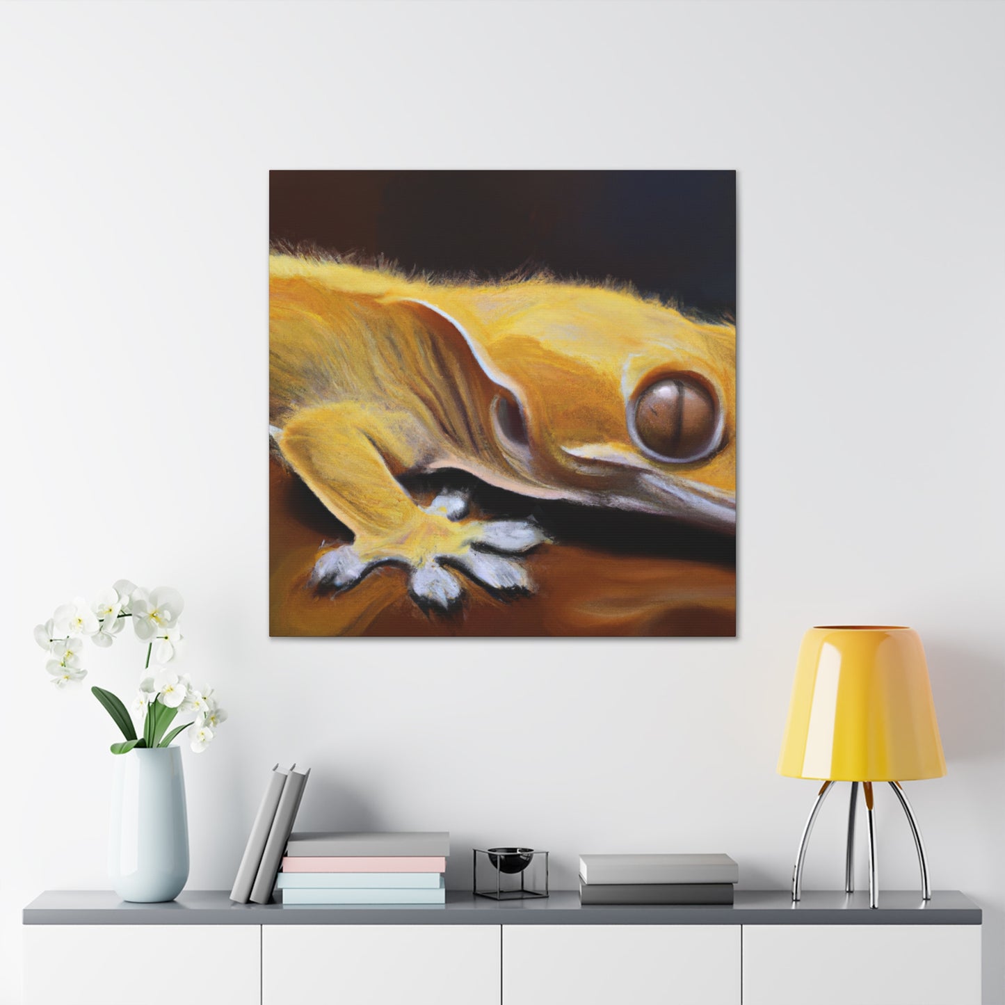 "Crested Gecko Hyperrealism" - Canvas