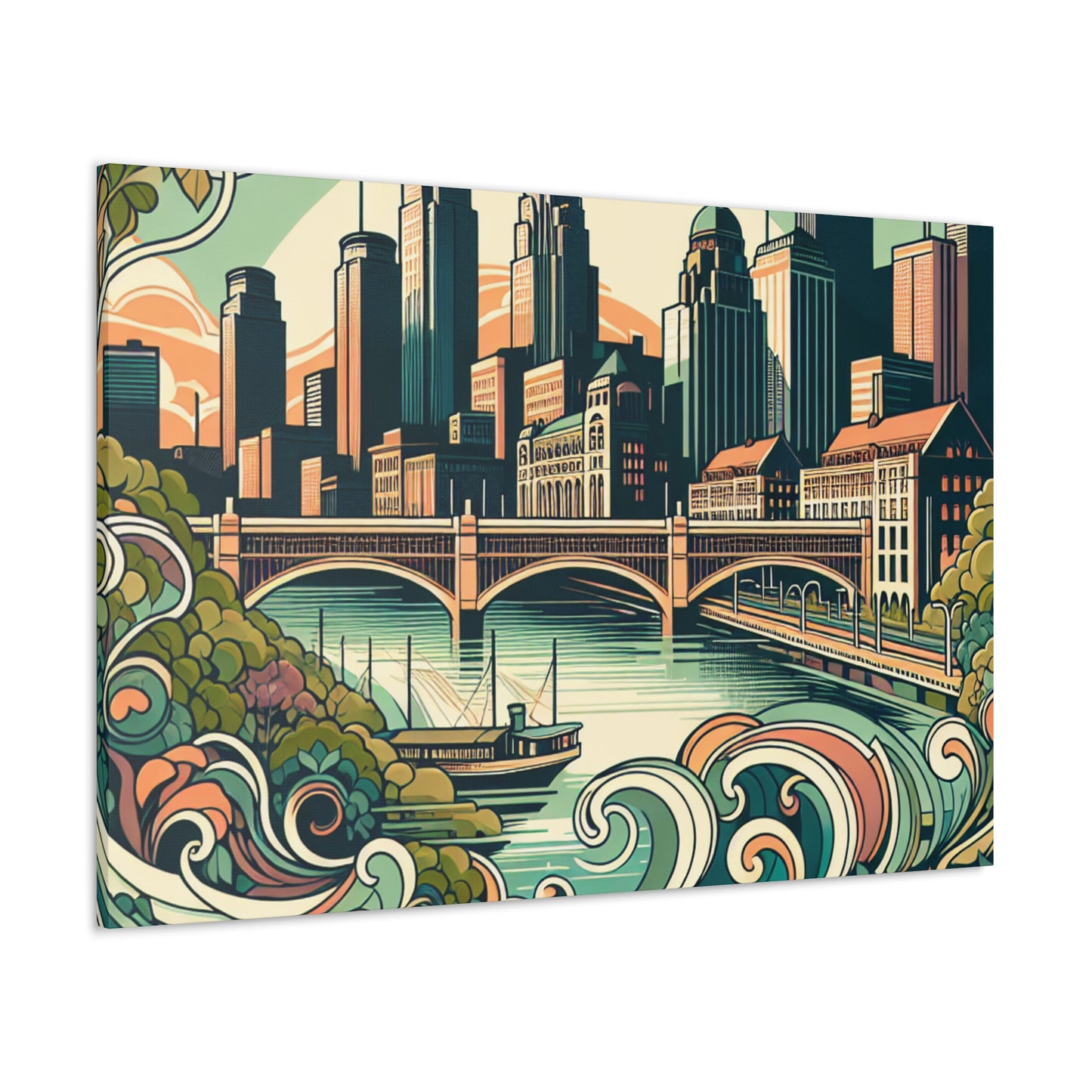 City of Flourishing Blooms - Canvas