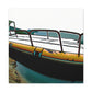 Pontoon Boat Reflection. - Canvas