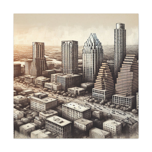 "Vibrant Austin Serenity" - Canvas