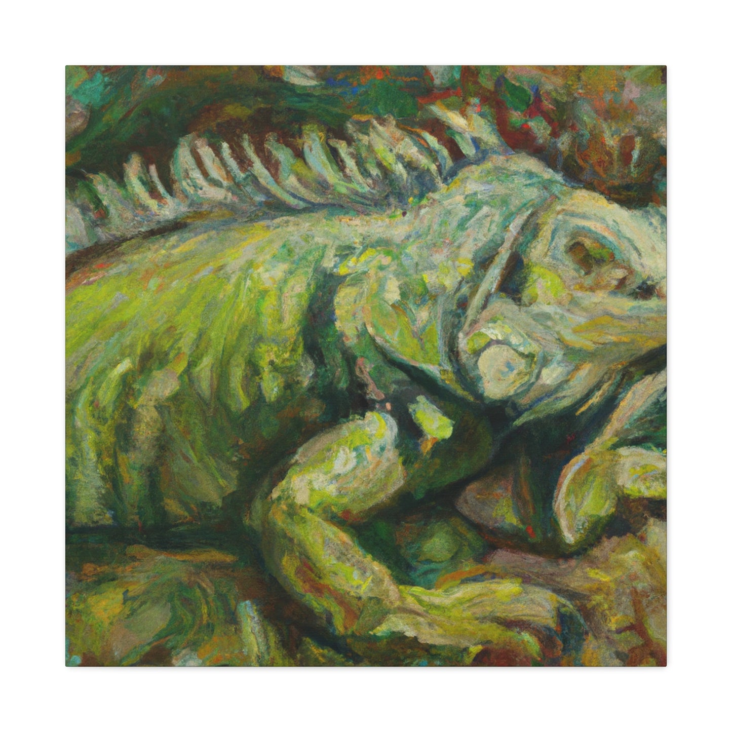 Iguana in Impressionism - Canvas