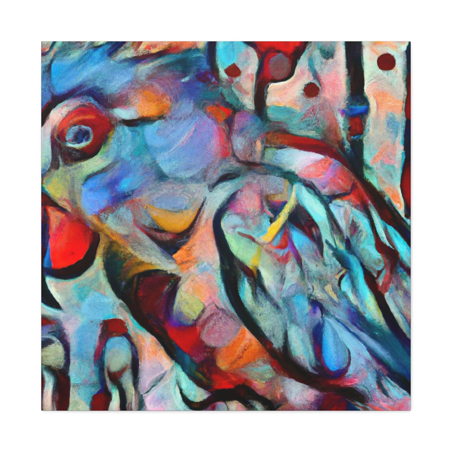 Pionus In Abstraction - Canvas