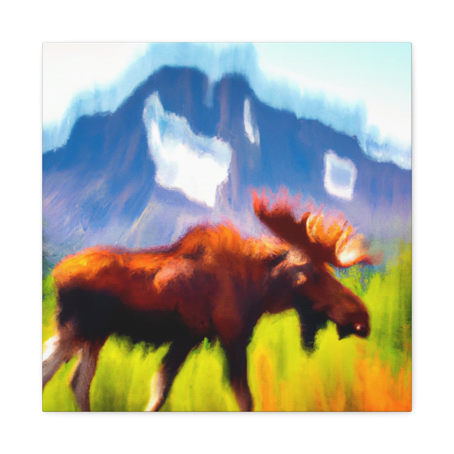 Moose in Impressionism - Canvas