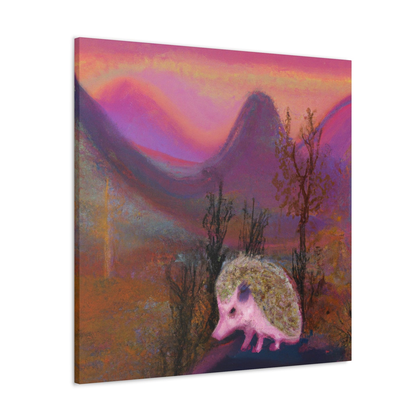 "Hedgehog in the Garden" - Canvas