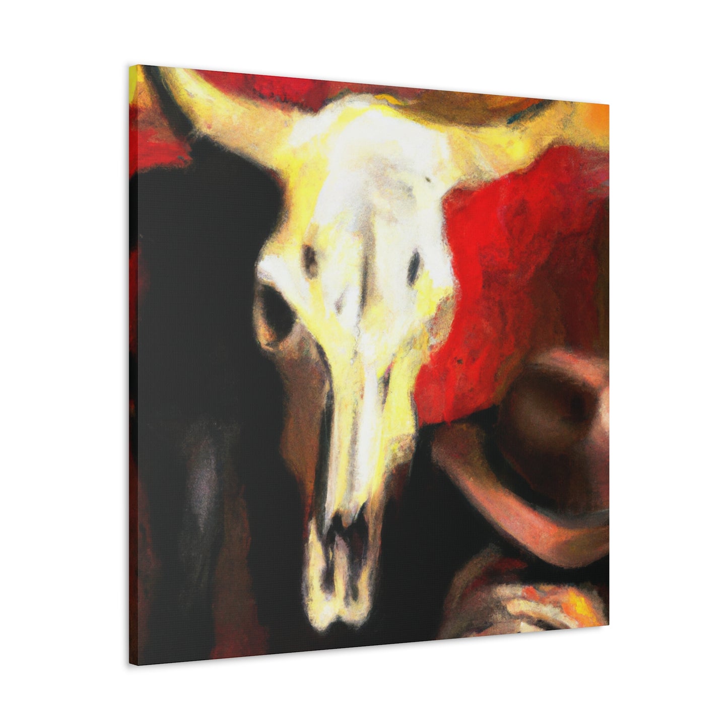 "Cow Skull Expressionism' - Canvas