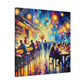 Vibrant Wine Bar Scene - Canvas