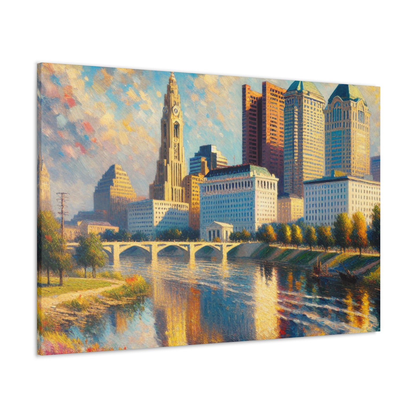 "Sunlit Columbus Canvassed Elegance" - Canvas