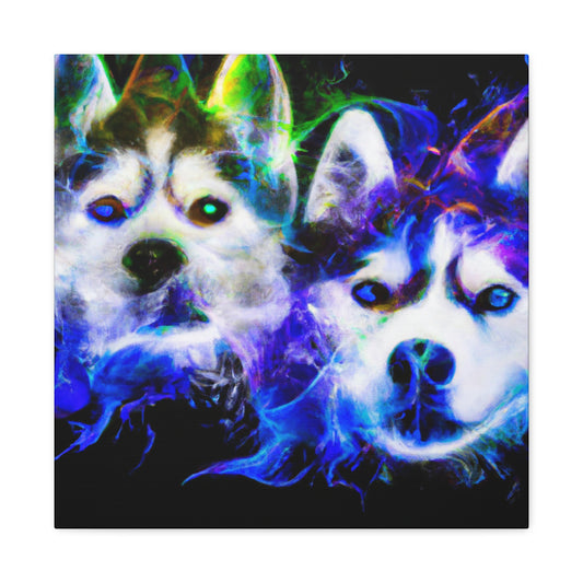 "Siberian Husky Dreamscape" - Canvas