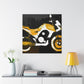 "Motorcycle Roars Forward" - Canvas