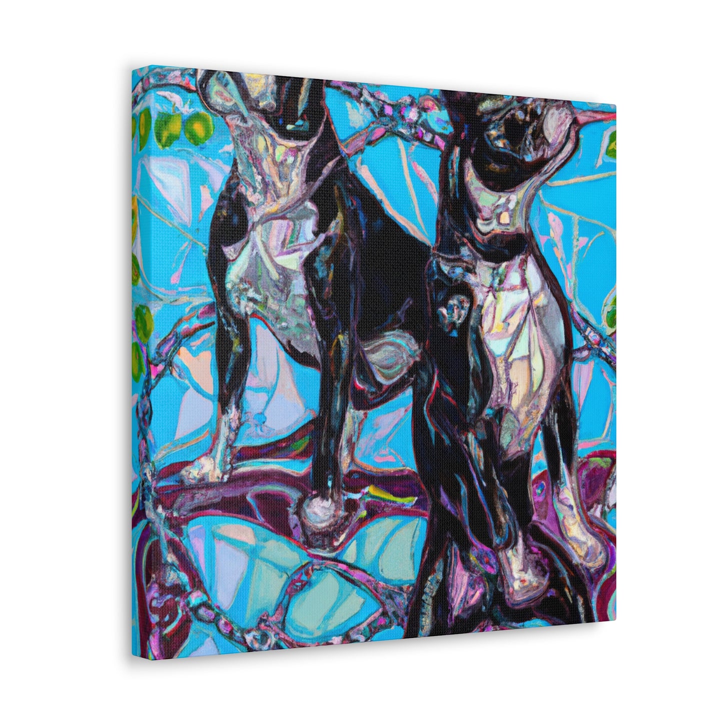 "Boston Terrier Charm Joy" - Canvas