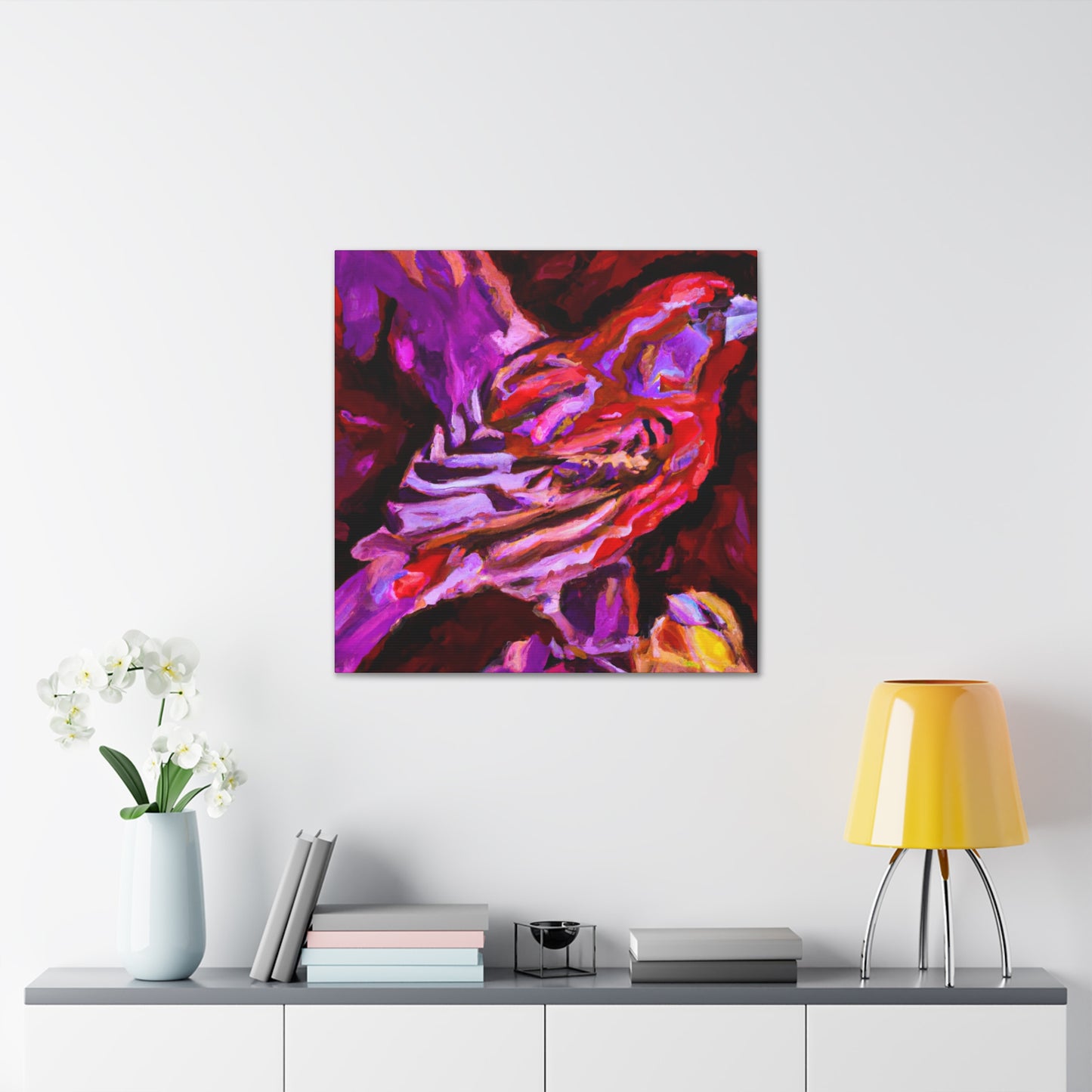 Fancy Finch Fantasia. - Canvas