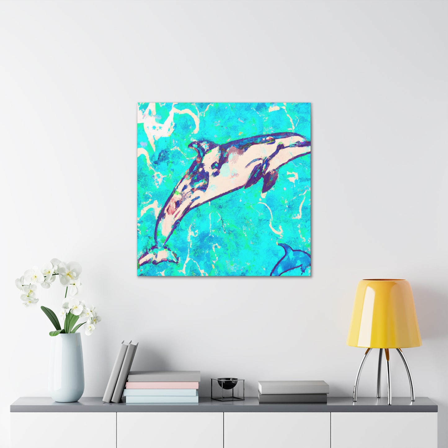 Dolphin Playful Splendor - Canvas