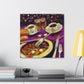 Dining in Moonlight. - Canvas