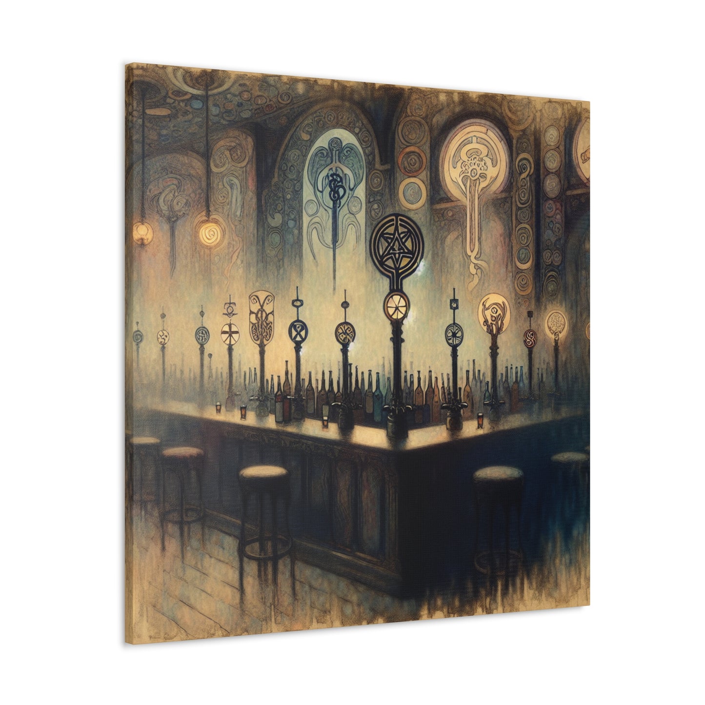 Ethereal Gilded Twilight - Canvas