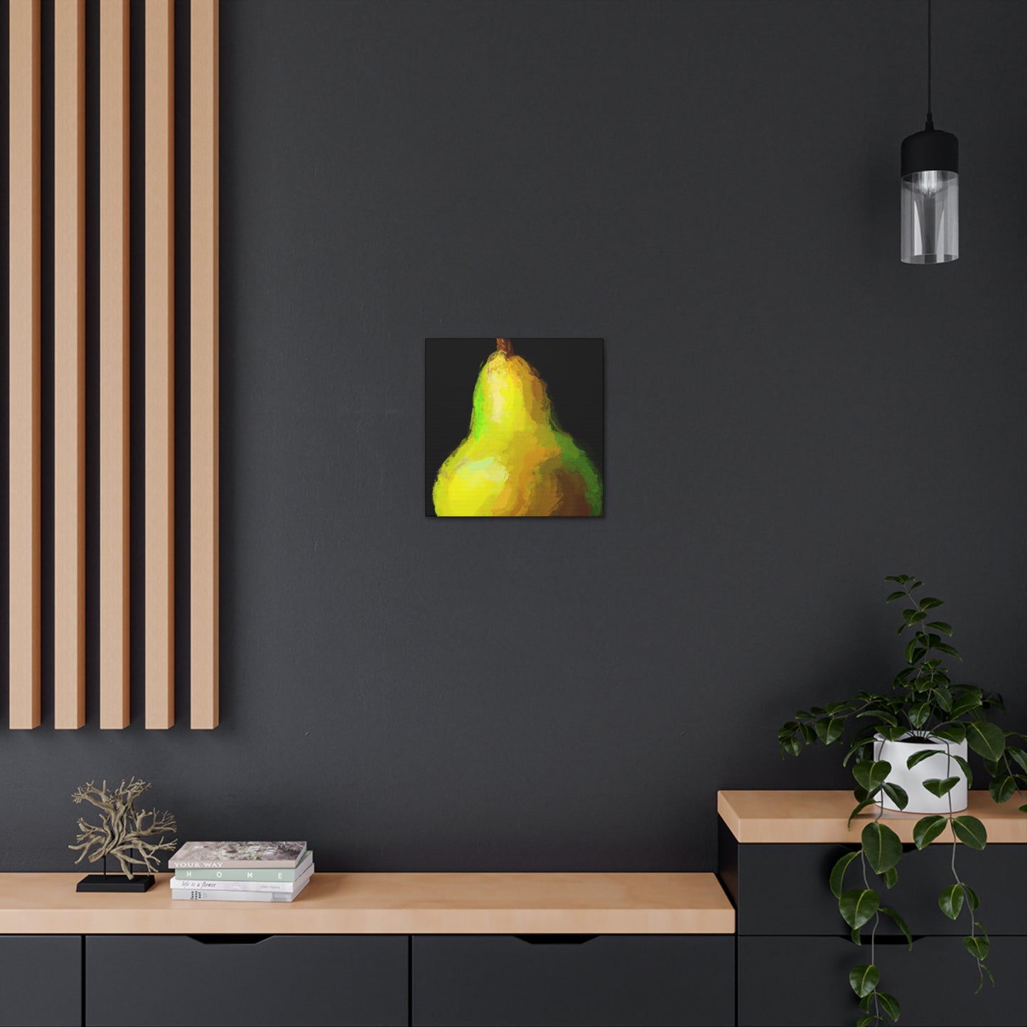 Pear in Metallic Gold - Canvas