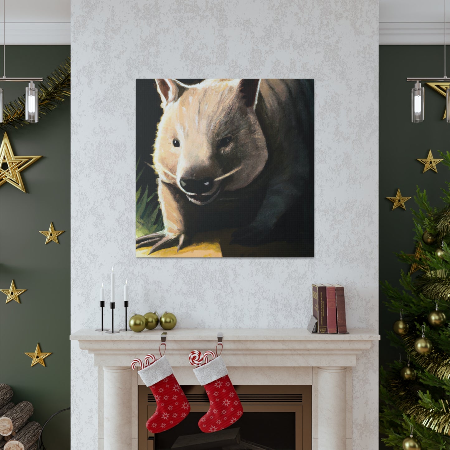 "Wombat in Art Deco" - Canvas