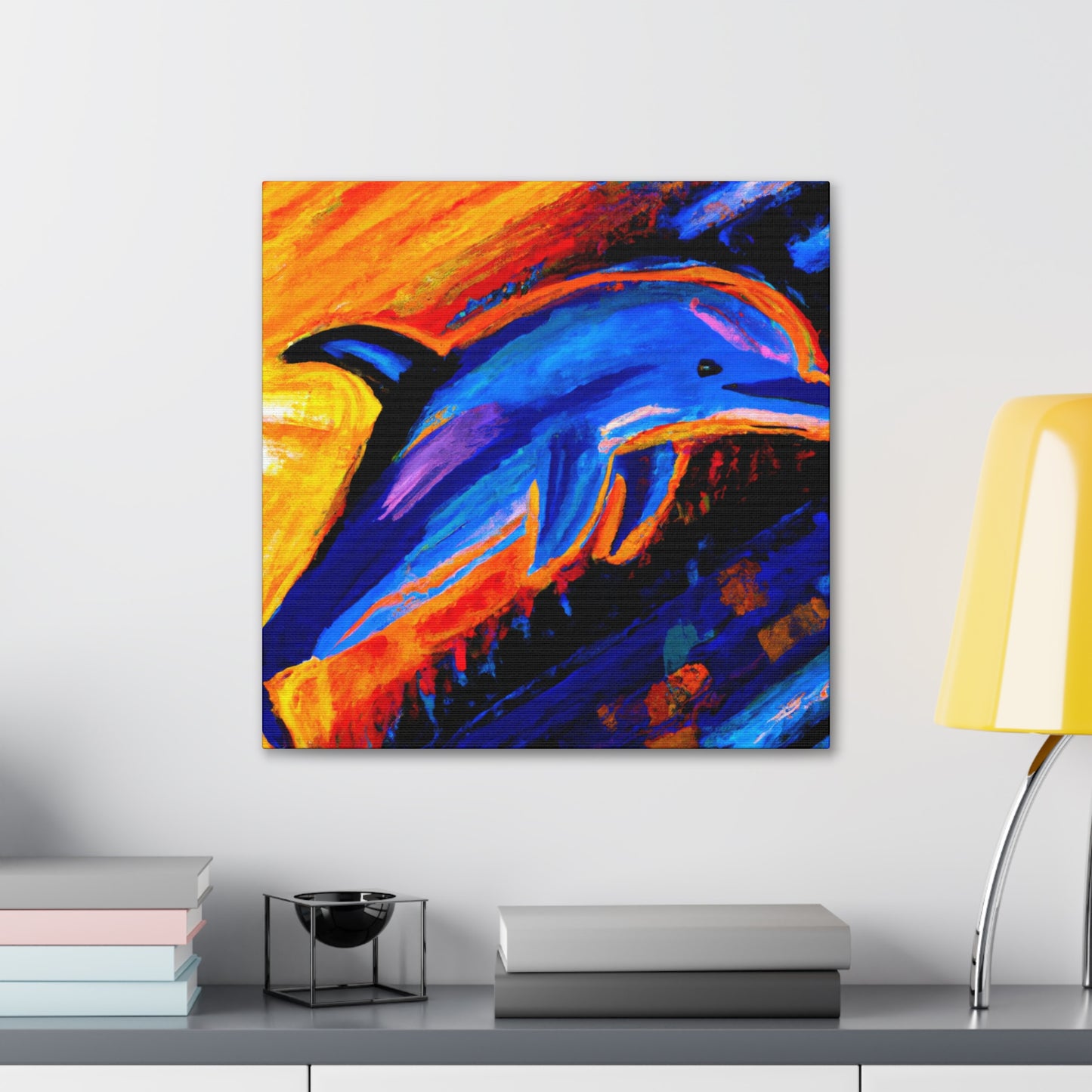 Dolphin in Fauvism - Canvas