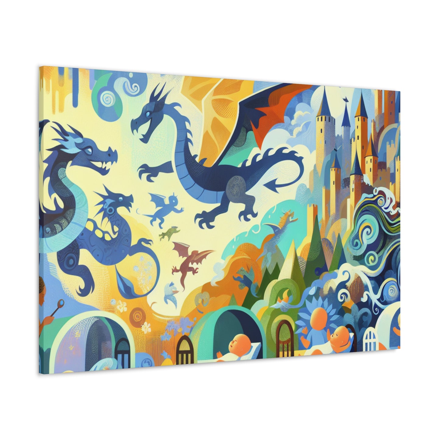 Enchanting Dragon Dreamscape - Canvas