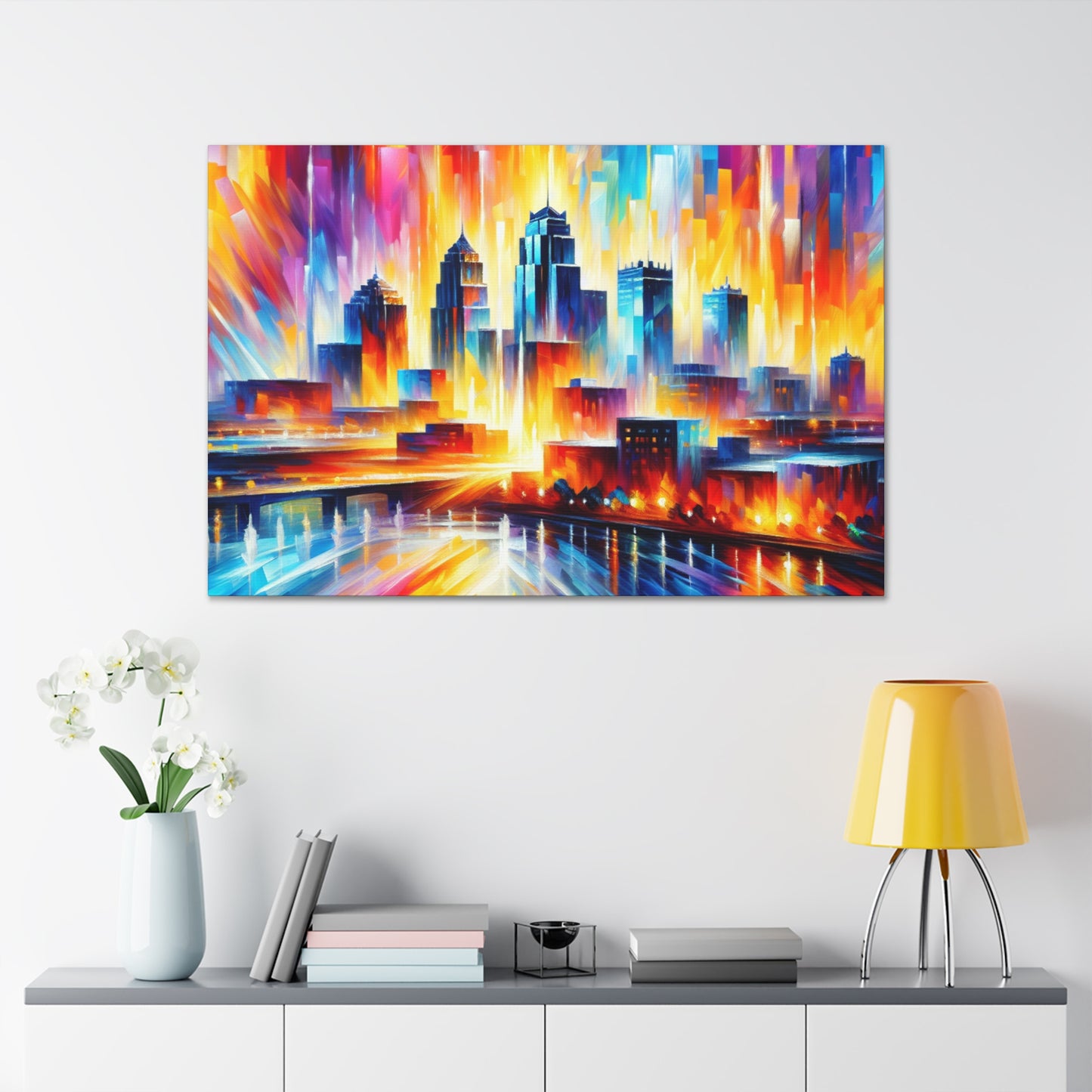 "Vibrant Urban Reverie" - Canvas