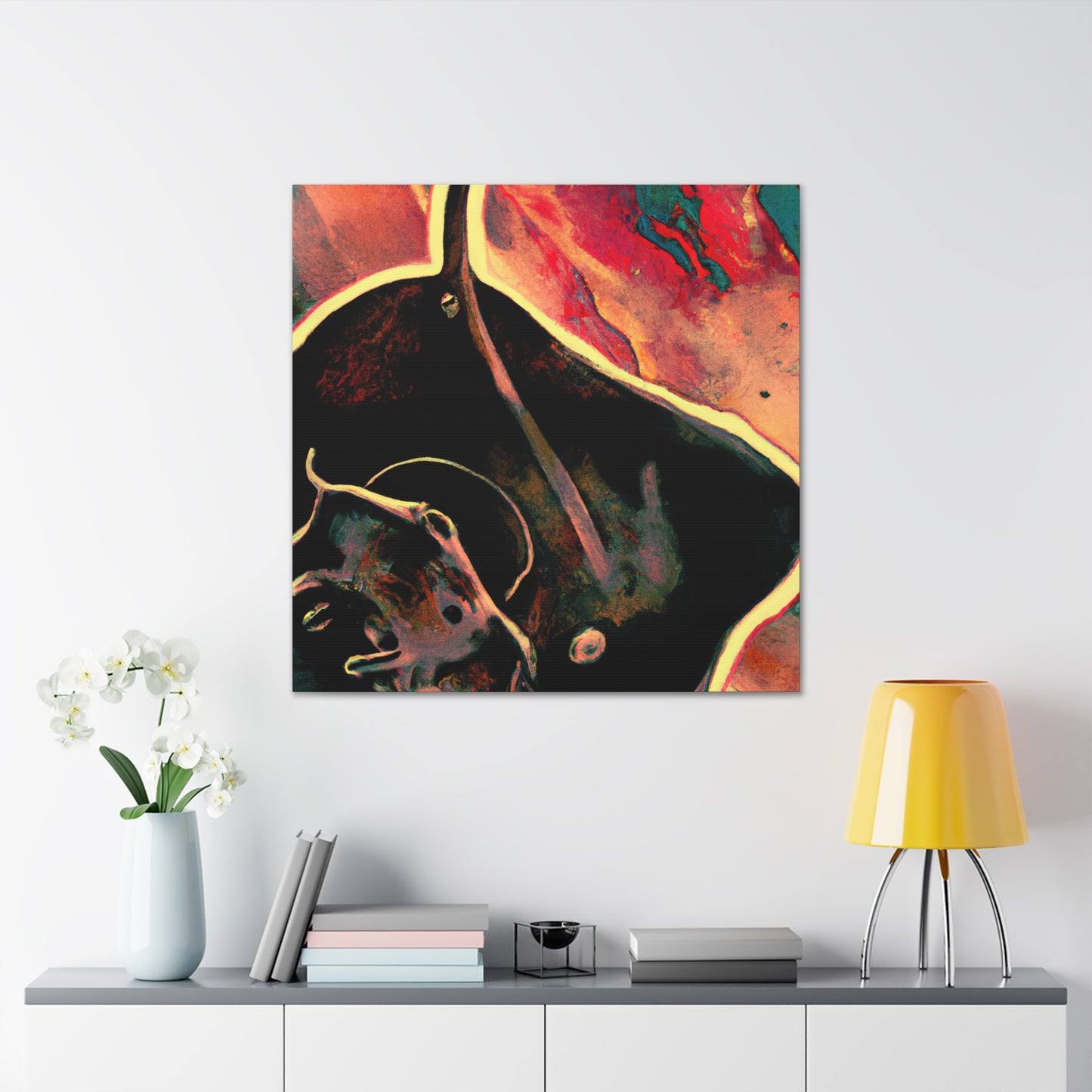 "Surreal Stingray Slumber" - Canvas