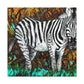 "Zebra's Striped Reflection" - Canvas