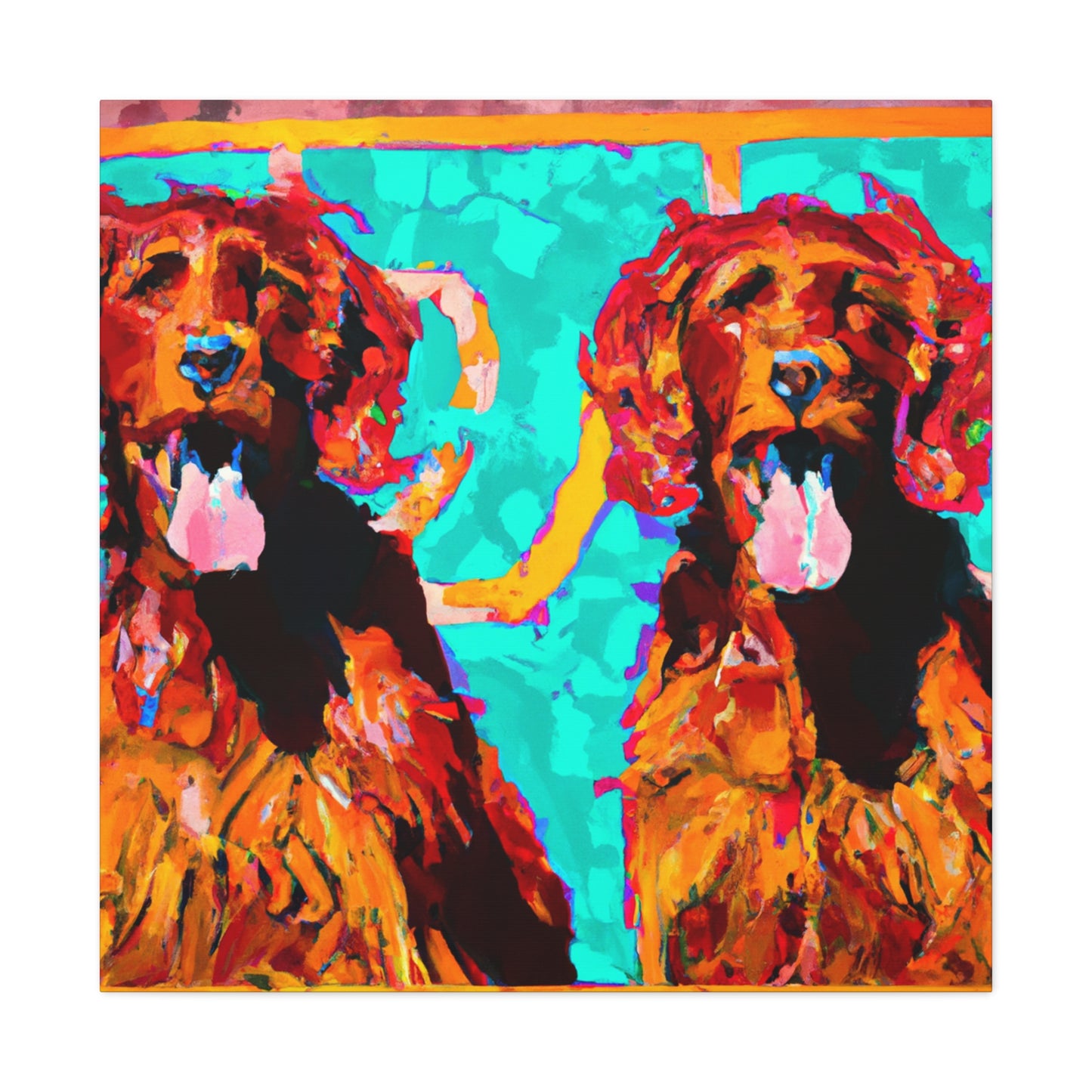 "Proud Irish Setter Portrait" - Canvas