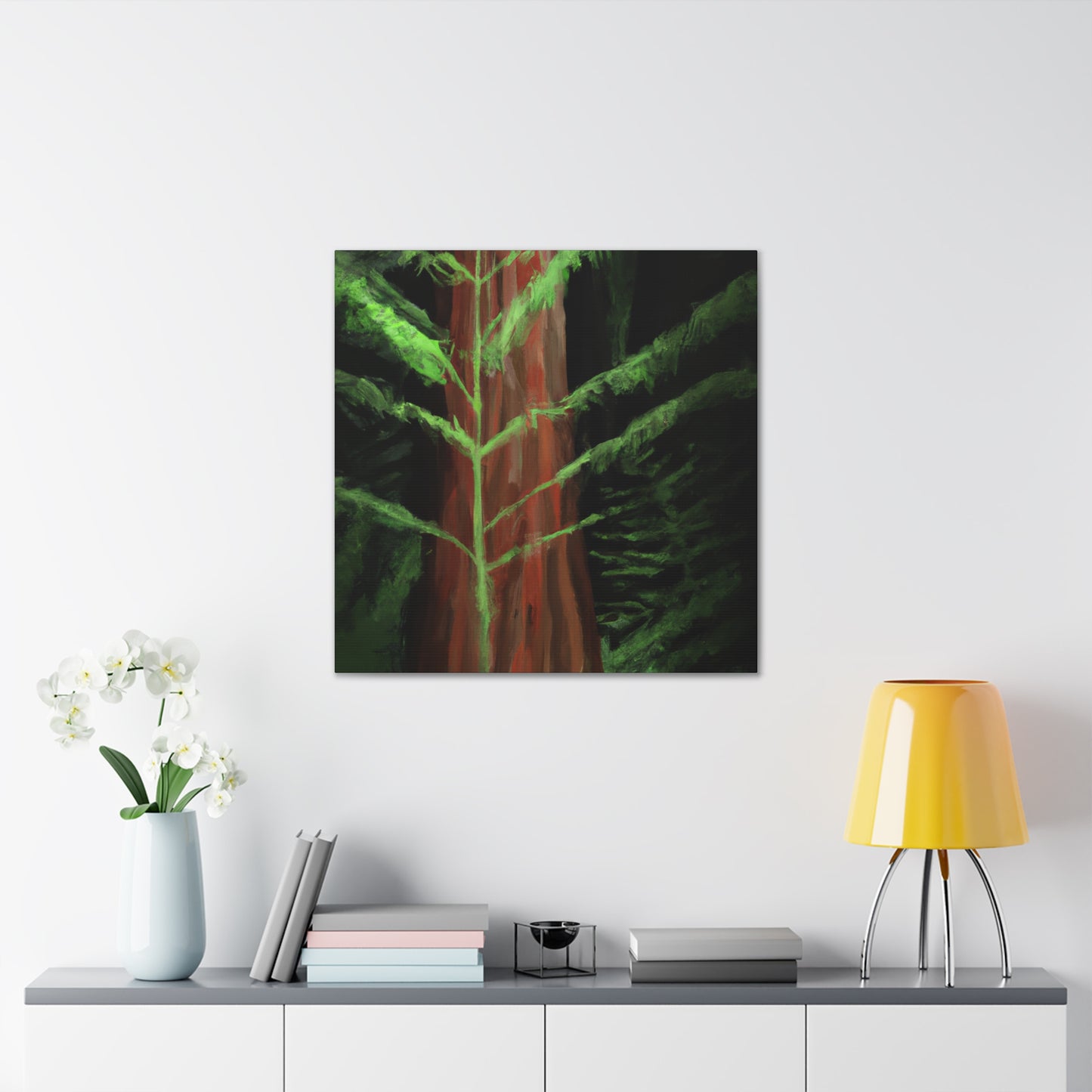 "Redwood Forest Majesty". - Canvas