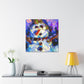 Snowman in Wintertime - Canvas