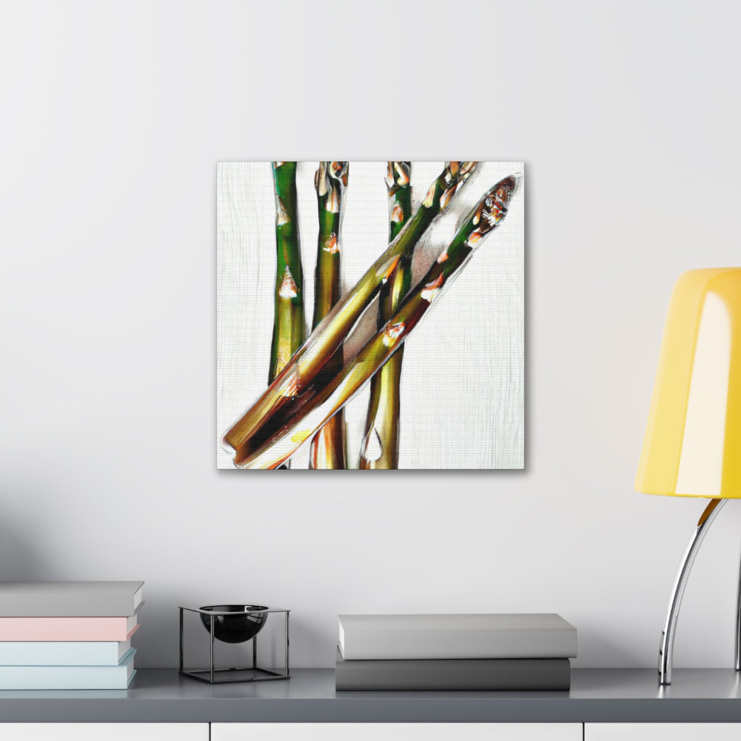 "Asparagus Realism Scene" - Canvas