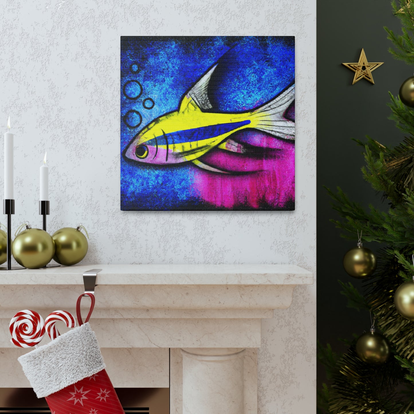 "Swordtail Sword Swirling" - Canvas