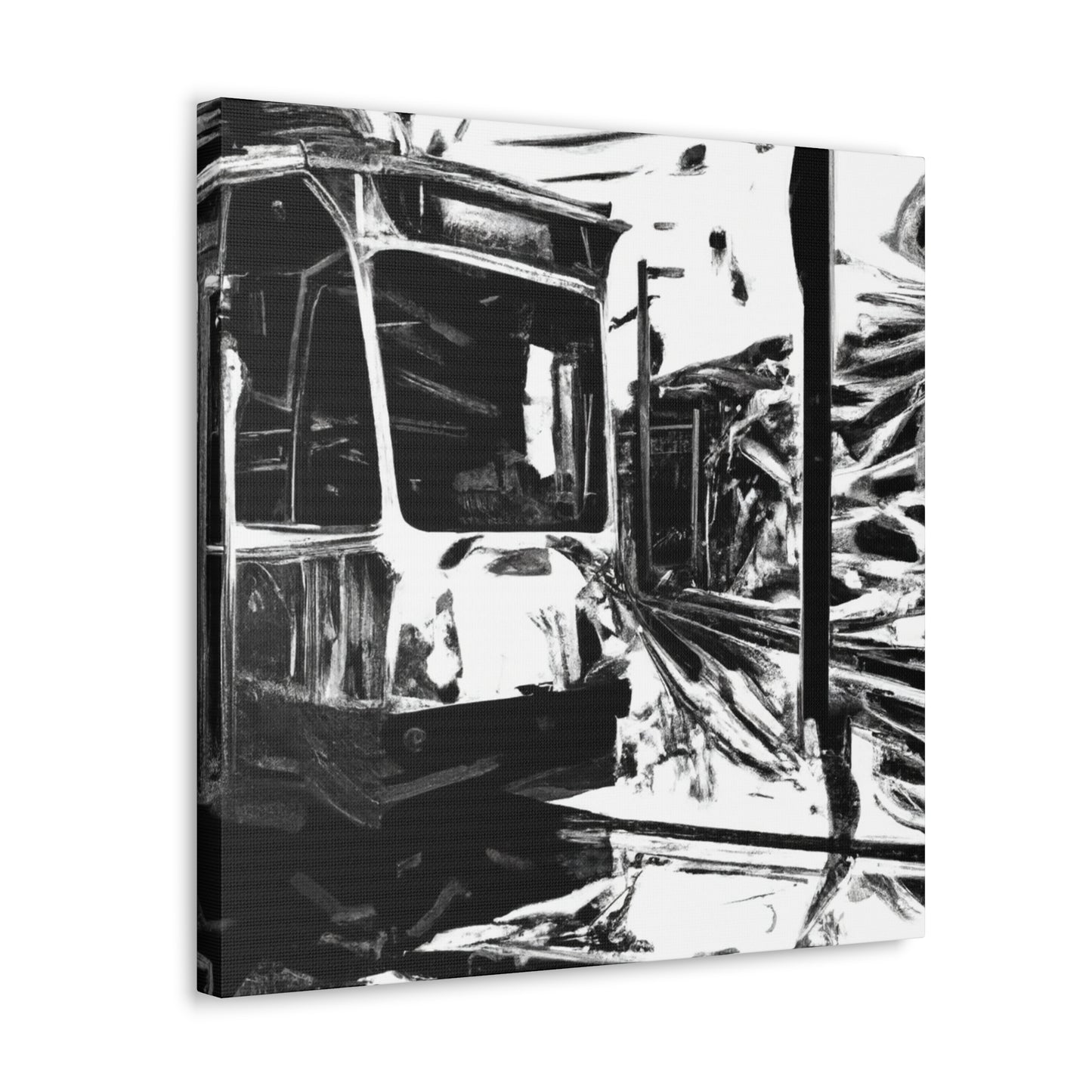 Tram at Twilight - Canvas