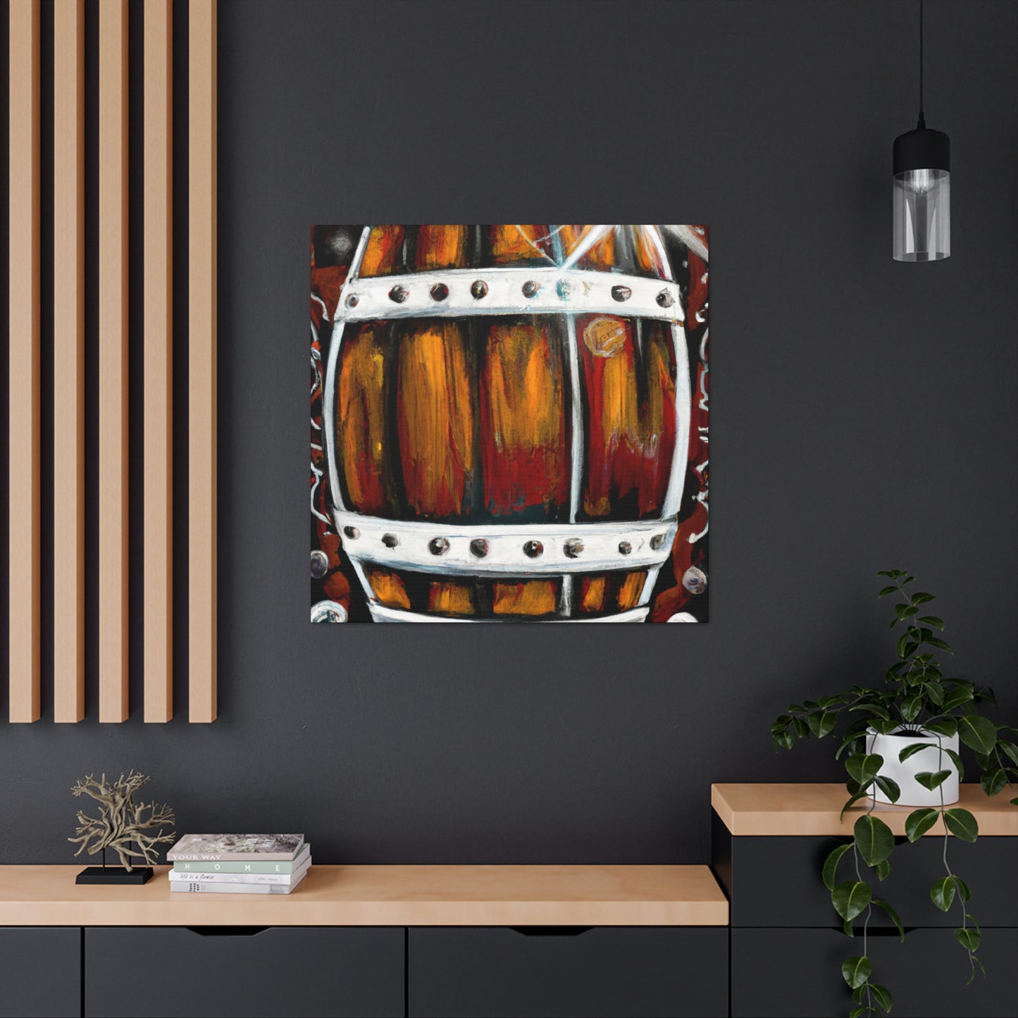 "Aging Whiskey Barrells" - Canvas