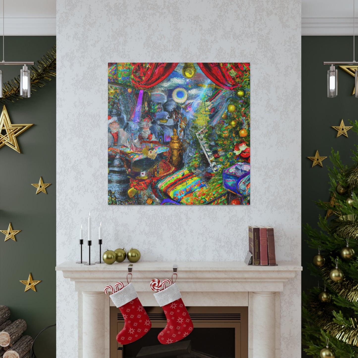 Santa's Surreal Workshop - Canvas