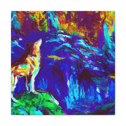 Wolf In Moonlight Glow - Canvas