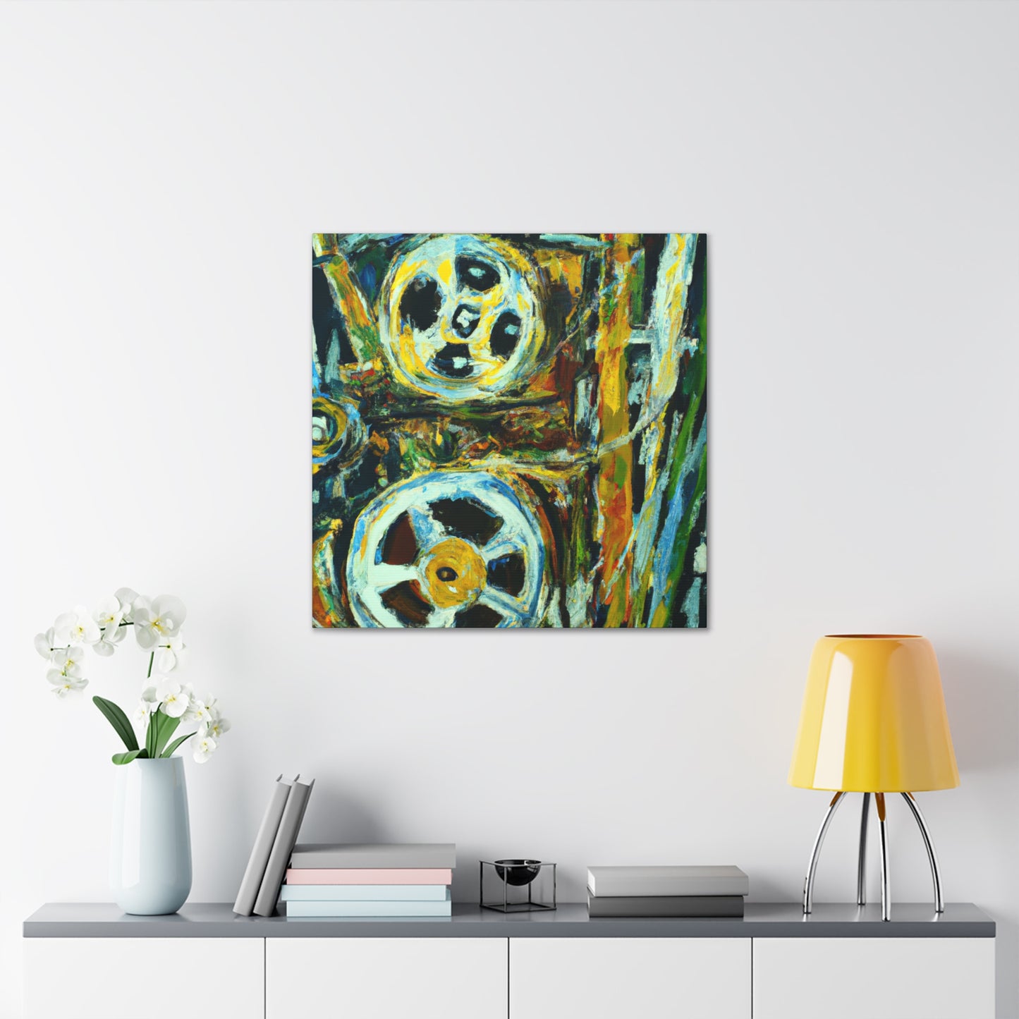 "Reel to Reel Relief" - Canvas