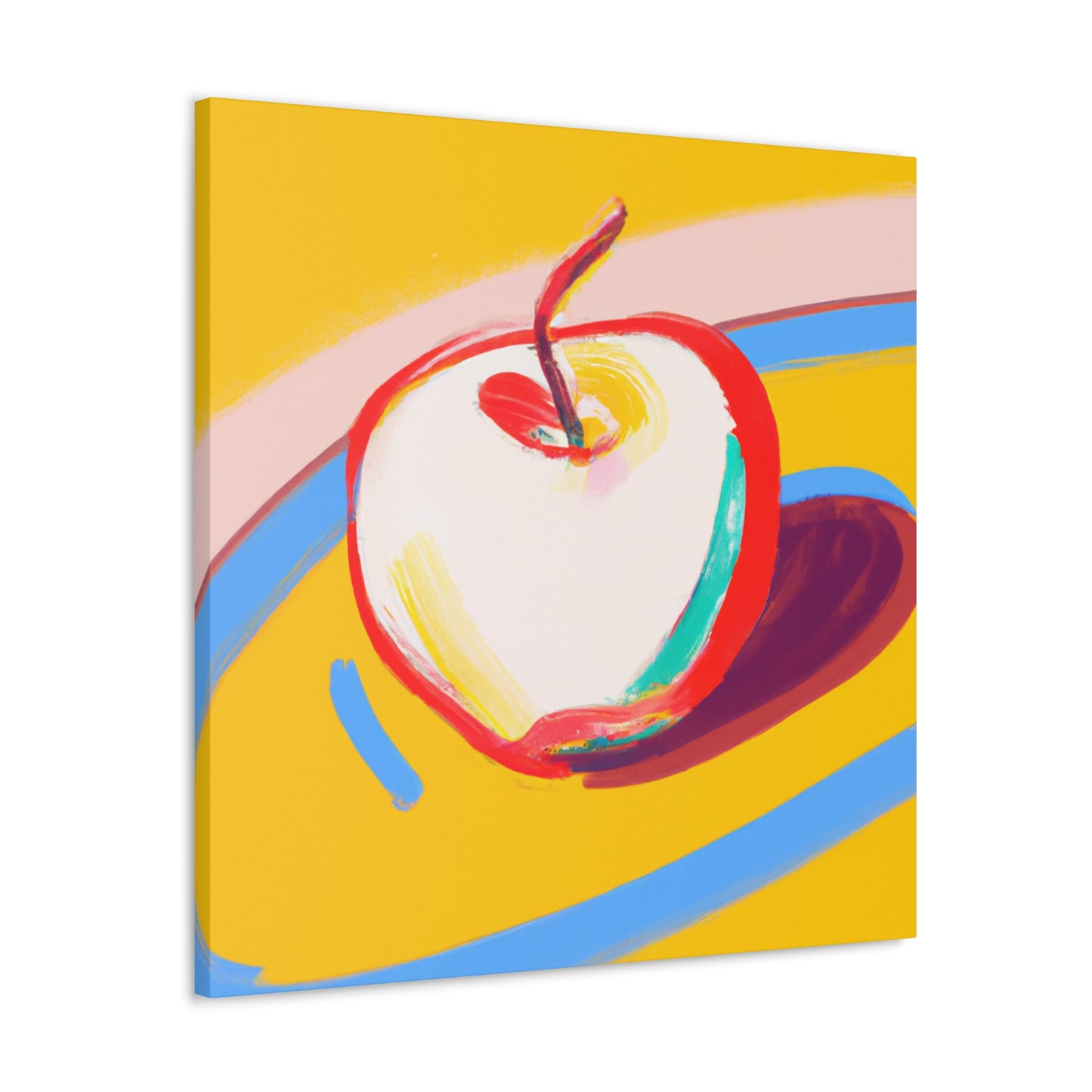 "Apple - Simplified Minimalism" - Canvas