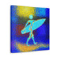 Surfer in Art Deco - Canvas