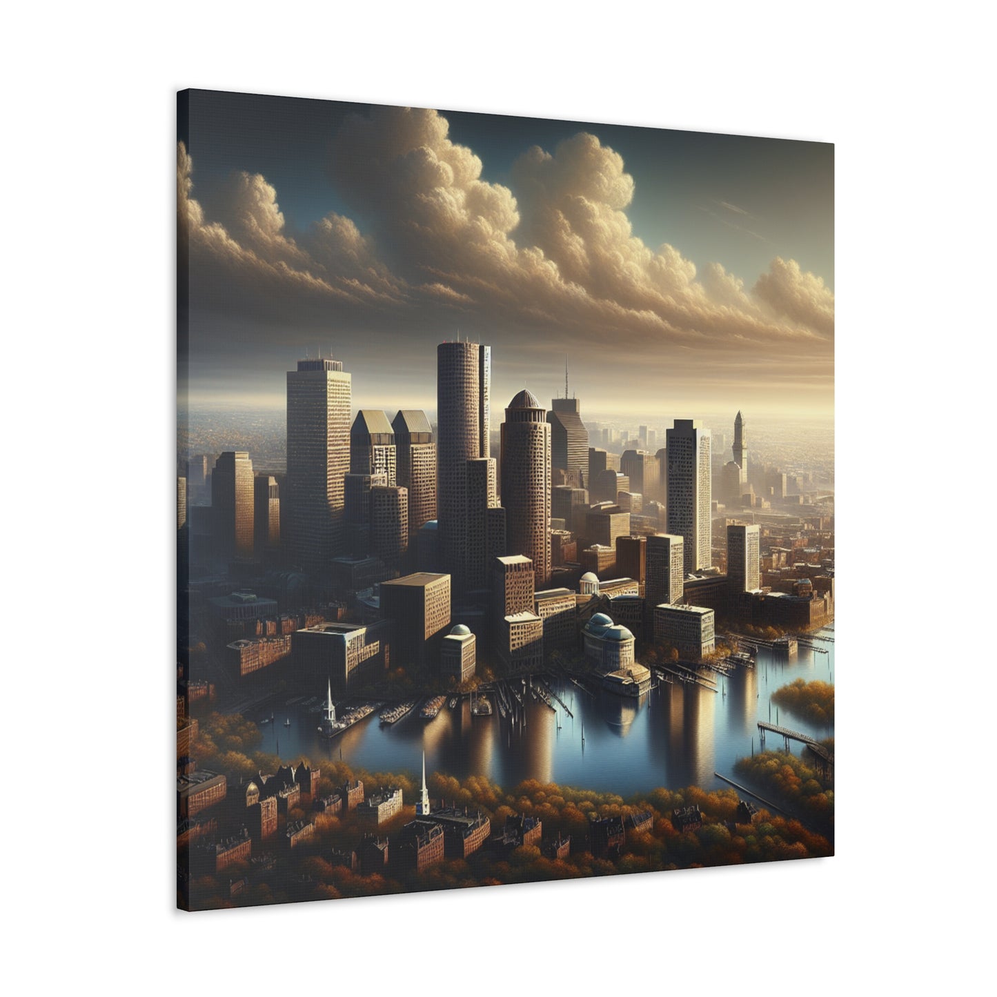 "Urban Mosaic: Boston Reverie" - Canvas