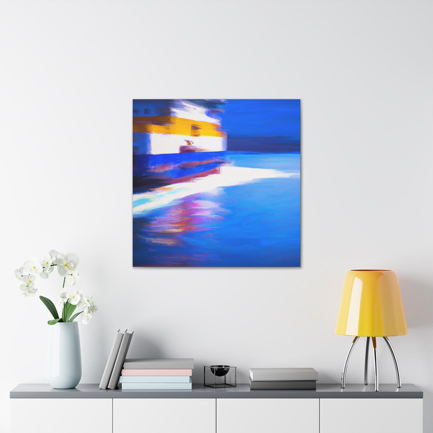 Ferry on the River - Canvas