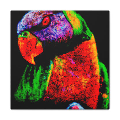 "Rainbow Lorikeet Revelry" - Canvas