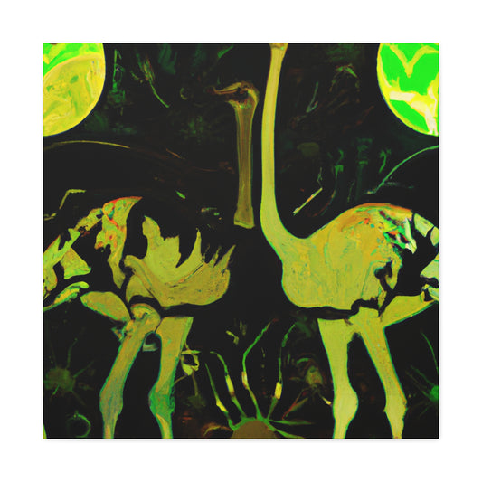 "Ostrich of Art Nouveau" - Canvas