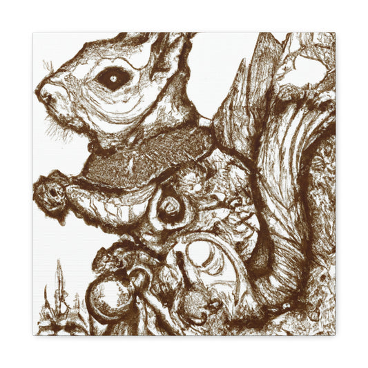 "Squirrel Amongst Gears" - Canvas