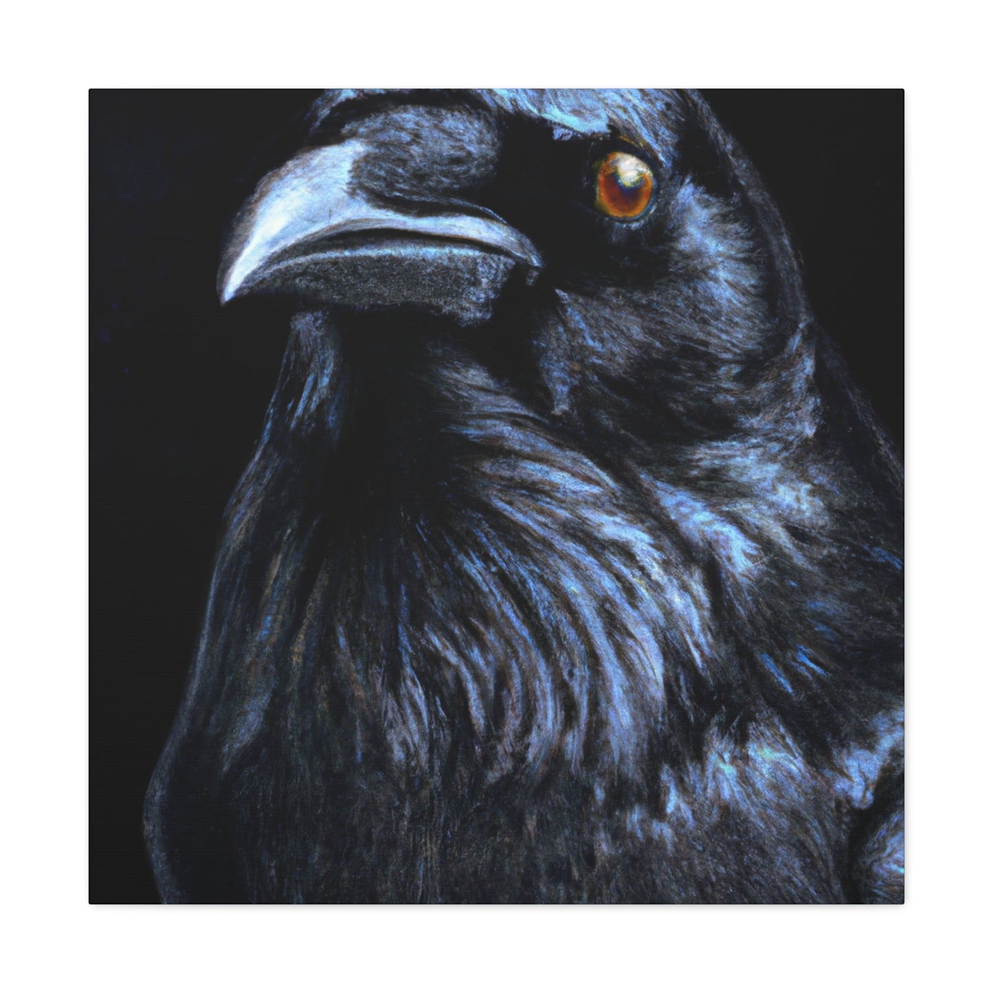 American Crow Hyperrealism - Canvas