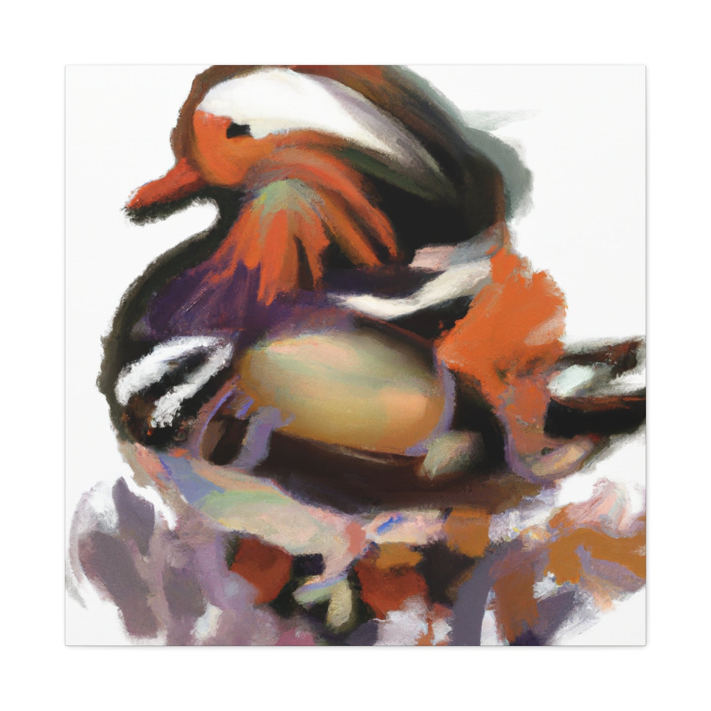 Mandarin Duck Splendor. - Canvas